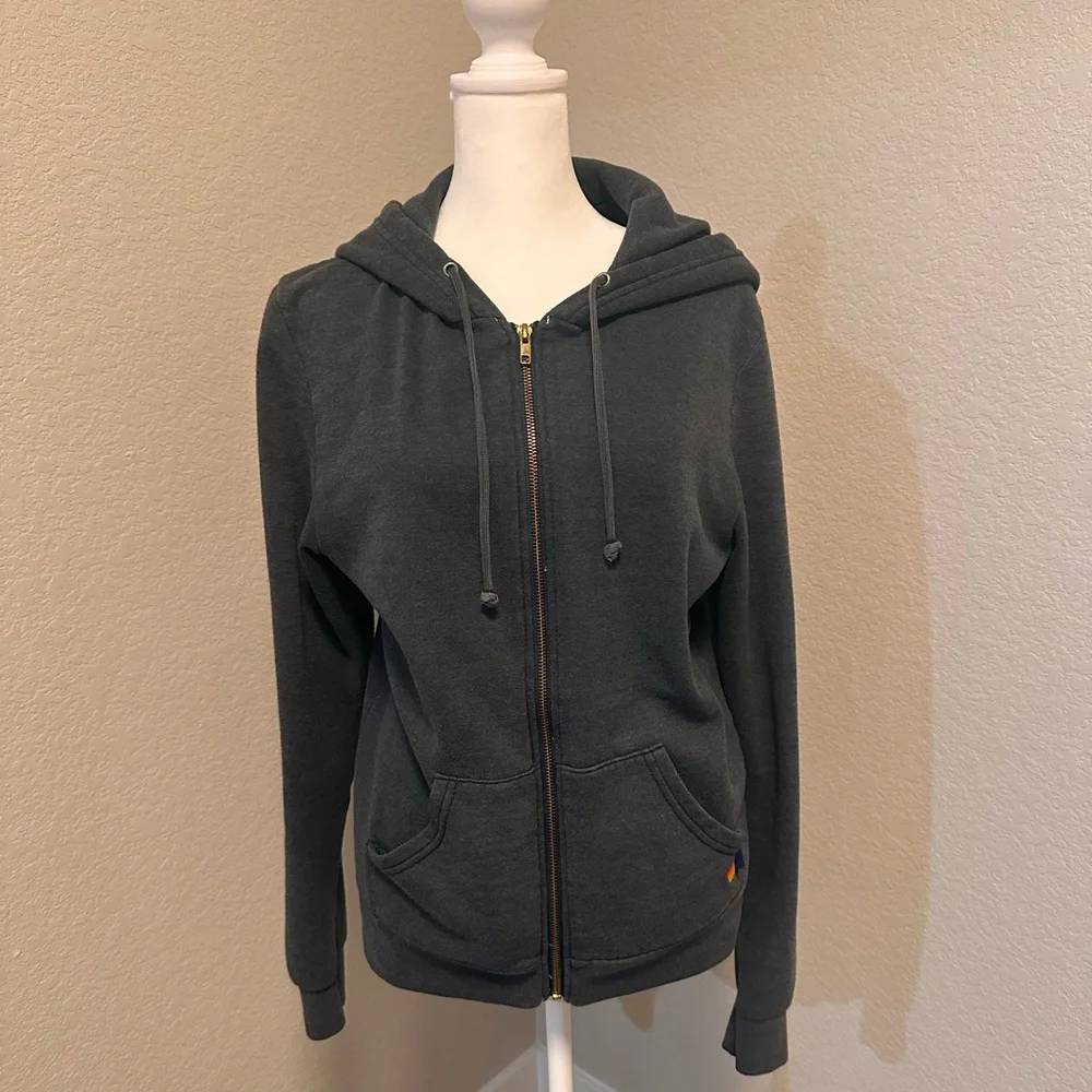 Aviator Nation Bolt Hoodie in Charcoal (Medium) - Picture 4 of 14